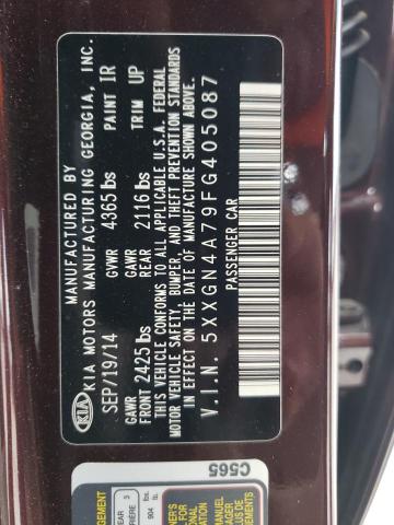 Photo 10 from auction – 2015 KIA OPTIMA EX with VIN 5XXGN4A79FG405087