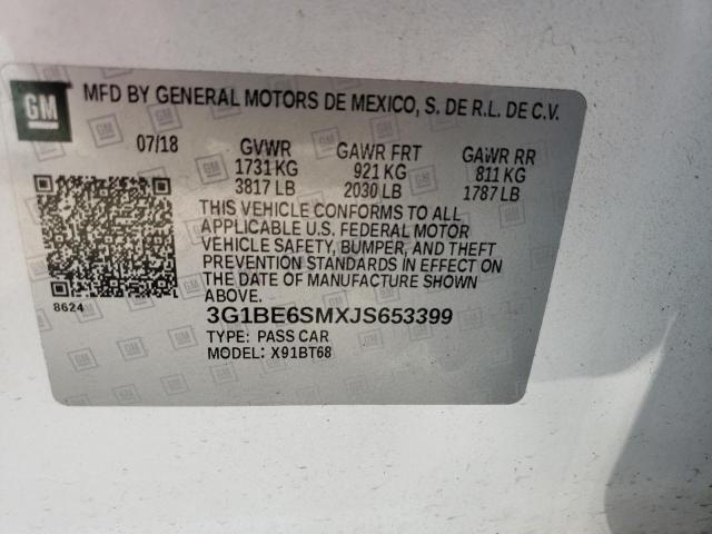 Photo 10 from auction – 2018 CHEVROLET CRUZE LT with VIN 3G1BE6SMXJS653399