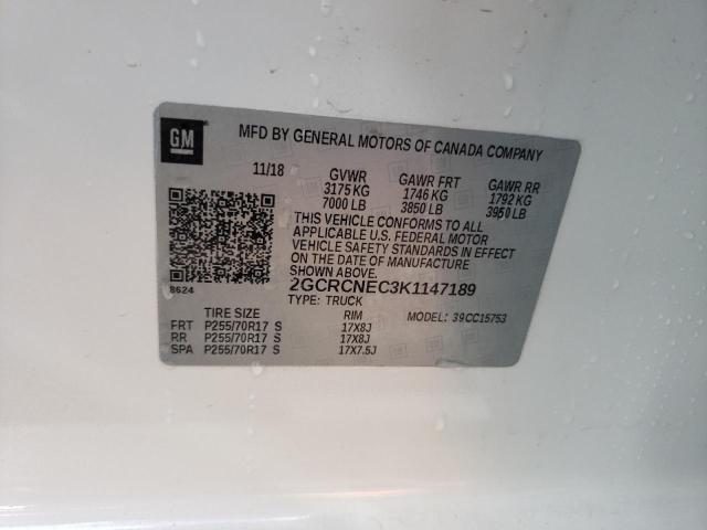 Photo 10 from auction – 2019 CHEVROLET SILVERADO with VIN 2GCRCNEC3K1147189