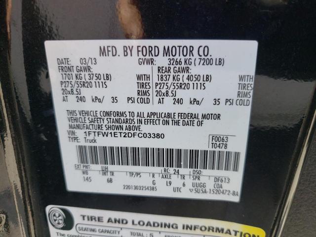 Photo 10 from auction – 2013 FORD F150 SUPER with VIN 1FTFW1ET2DFC03380