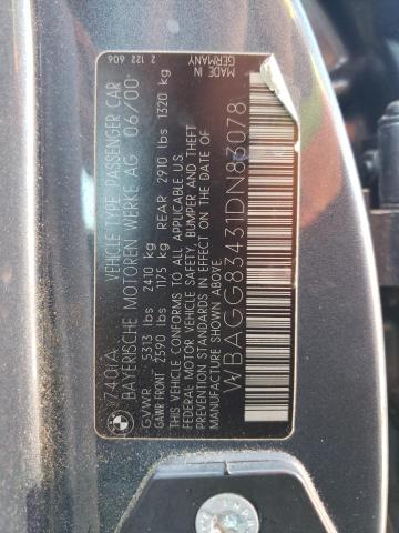 Photo 10 from auction – 2001 BMW 740 I AUTO with VIN WBAGG83431DN83078