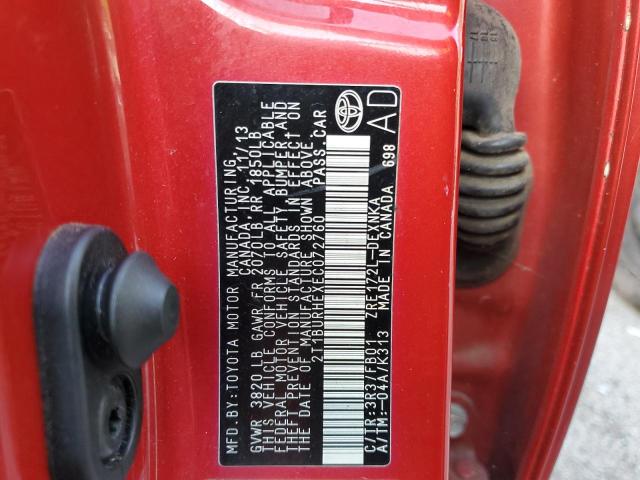 Photo 10 from auction – 2014 TOYOTA COROLLA L with VIN 2T1BURHEXEC072760