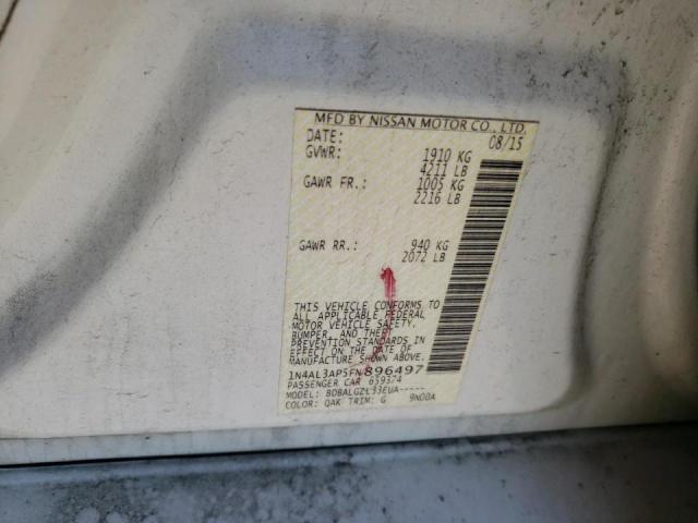 Photo 10 from auction – 2015 NISSAN ALTIMA 2.5 with VIN 1N4AL3AP5FN896497
