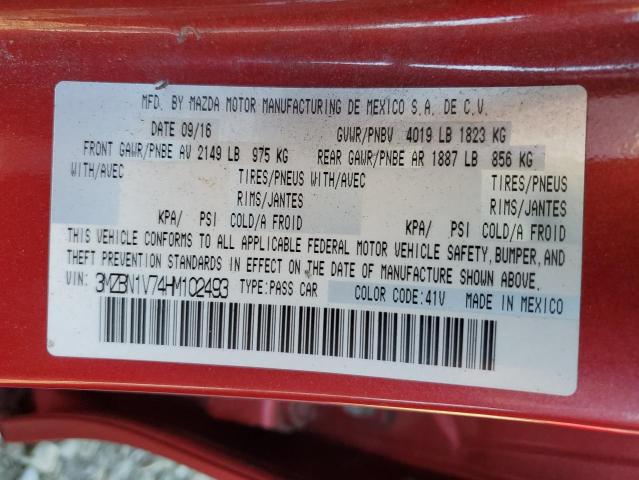 Photo 10 from auction – 2017 MAZDA 3 TOURING with VIN 3MZBN1V74HM102493