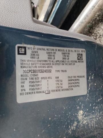 Photo 10 from auction – 2012 CHEVROLET SILVERADO with VIN 3GCPCSE07CG243332