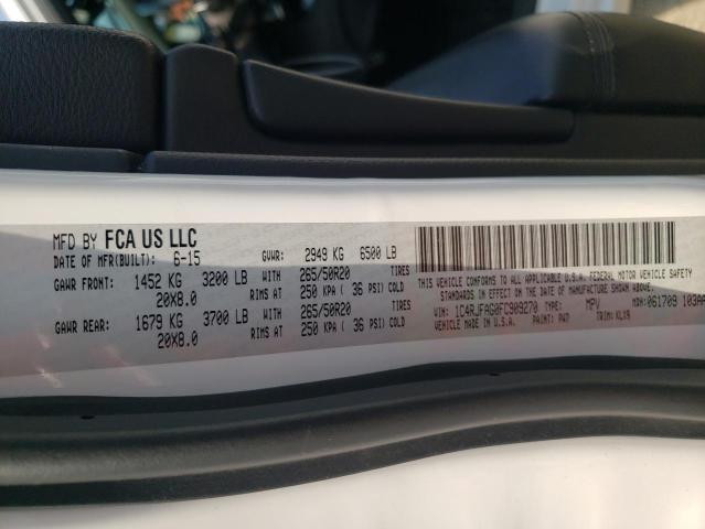 Photo 10 from auction – 2015 JEEP GRAND CHER with VIN 1C4RJFAG0FC909270