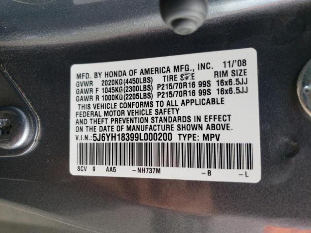Photo 10 from auction – 2009 HONDA ELEMENT LX with VIN 5J6YH18399L000200