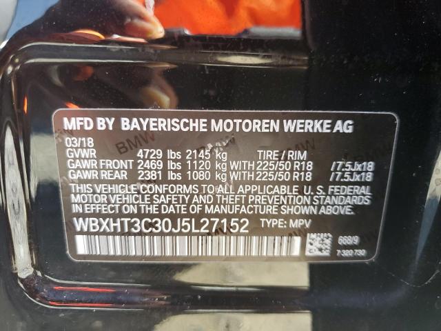 Photo 10 from auction – 2018 BMW X1 XDRIVE2 with VIN WBXHT3C30J5L27152