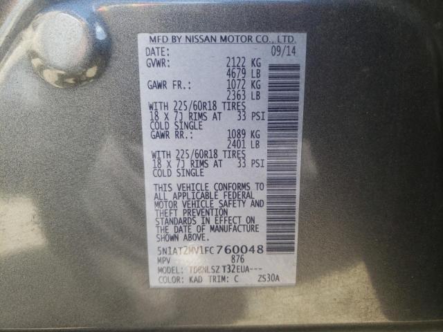 Photo 10 from auction – 2015 NISSAN ROGUE S with VIN 5N1AT2MV1FC760048