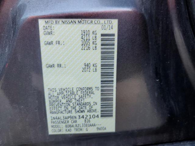 Photo 10 from auction – 2014 NISSAN ALTIMA 2.5 with VIN 1N4AL3AP9EN342104