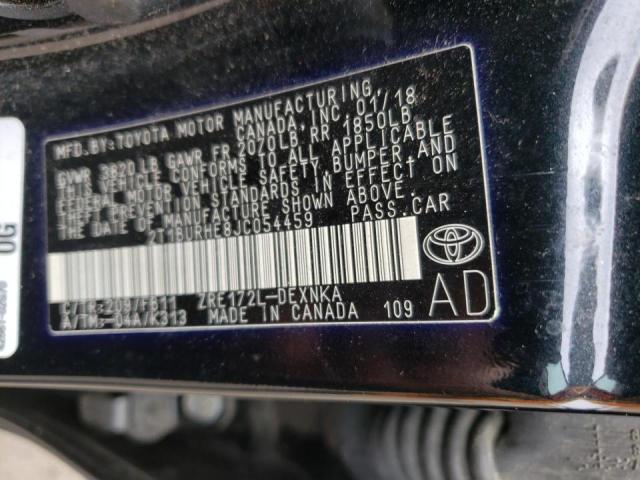 Photo 10 from auction – 2018 TOYOTA COROLLA L with VIN 2T1BURHE8JC054459