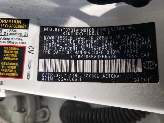 Photo 10 from auction – 2010 TOYOTA AVALON XL with VIN 4T1BK3DB5AU366509