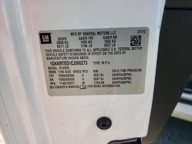 Photo 10 from auction – 2012 GMC ACADIA DEN with VIN 1GKKRTED1CJ366273