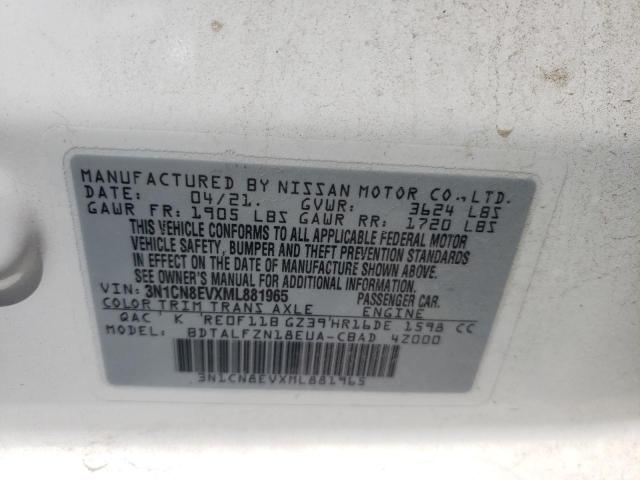 Photo 10 from auction – 2021 NISSAN VERSA SV with VIN 3N1CN8EVXML881965