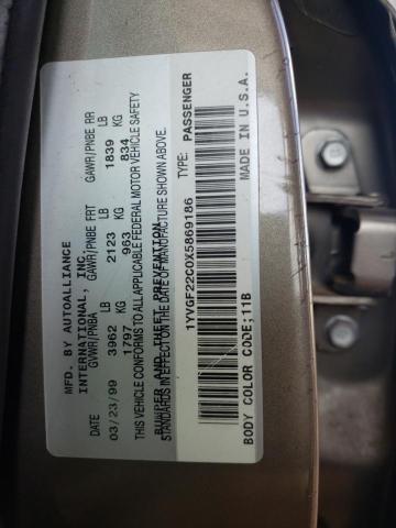 Photo 10 from auction – 1999 MAZDA 626 ES with VIN 1YVGF22C0X5869186
