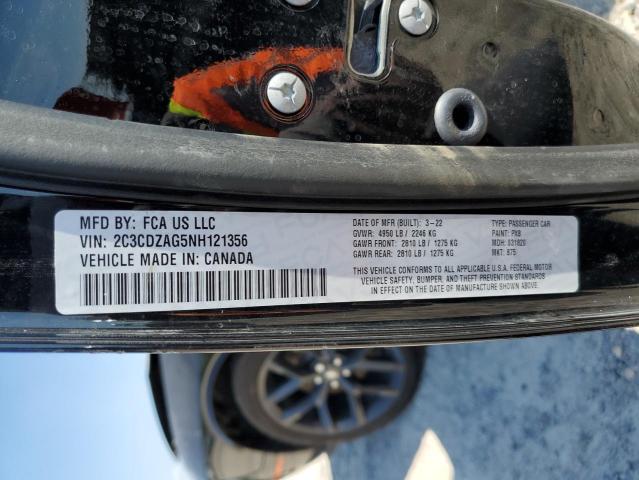 Photo 10 from auction – 2022 DODGE CHALLENGER with VIN 2C3CDZAG5NH121356