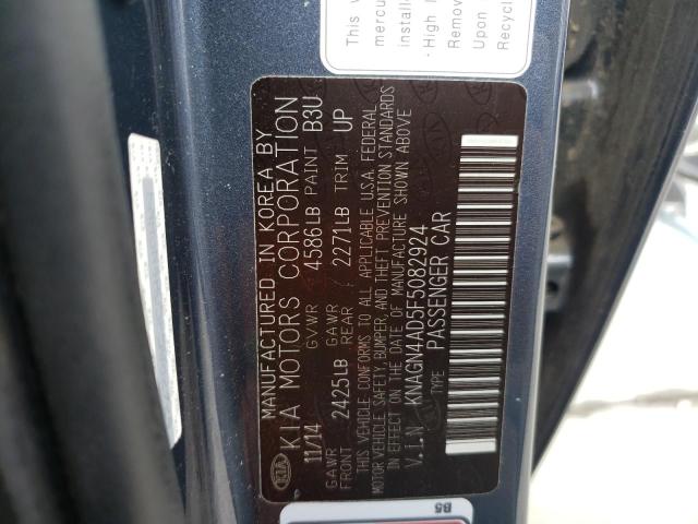 Photo 10 from auction – 2015 KIA OPTIMA HYB with VIN KNAGN4AD5F5082924