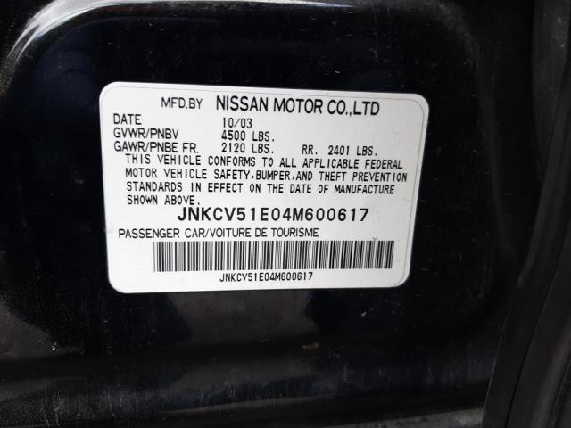 Photo 10 from auction – 2004 INFINITI G35 with VIN JNKCV51E04M600617