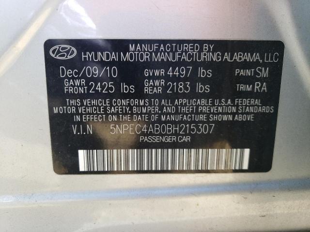 Photo 10 from auction – 2011 HYUNDAI SONATA SE with VIN 5NPEC4AB0BH215307