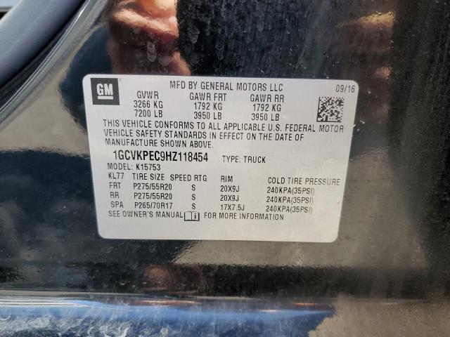 Photo 10 from auction – 2017 CHEVROLET SILVERADO with VIN 1GCVKPEC9HZ118454