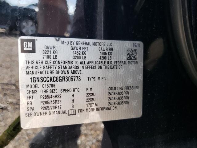 Photo 10 from auction – 2016 CHEVROLET TAHOE C150 with VIN 1GNSCCKC8GR306773