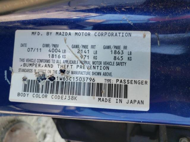 Photo 10 from auction – 2012 MAZDA 3 S with VIN JM1BL1W65C1503796