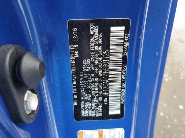 Photo 10 from auction – 2017 SUBARU BRZ 2.0 LI with VIN JF1ZCAC14H9601725