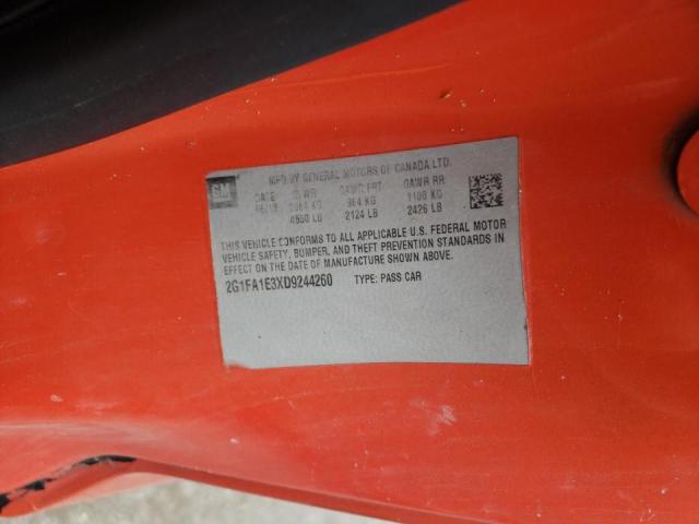 Photo 10 from auction – 2013 CHEVROLET CAMARO LS with VIN 2G1FA1E3XD9244260