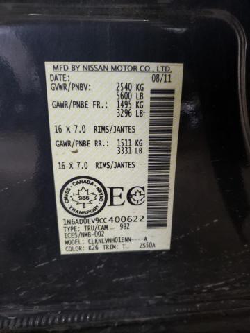 Photo 10 from auction – 2012 NISSAN FRONTIER S with VIN 1N6AD0EV9CC400622
