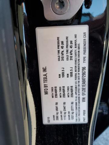 Photo 10 from auction – 2019 TESLA MODEL 3 with VIN 5YJ3E1EA6KF296796