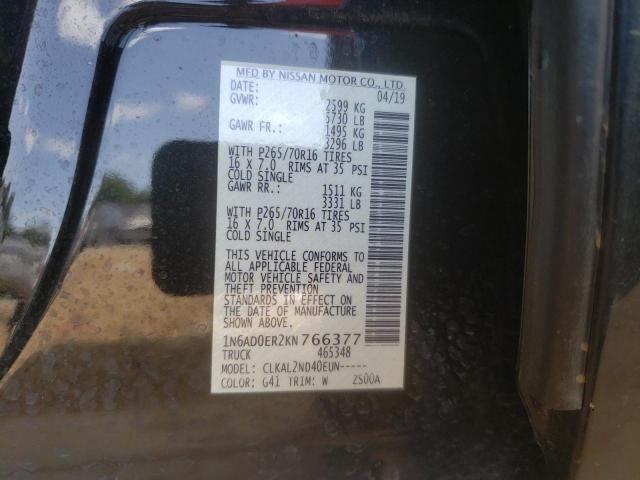 Photo 10 from auction – 2019 NISSAN FRONTIER with VIN 1N6AD0ER2KN766377