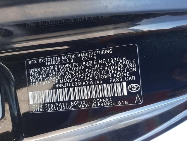 Photo 10 from auction – 2014 TOYOTA YARIS with VIN VNKJTUD33EA009145