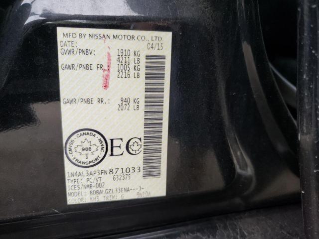 Photo 10 from auction – 2015 NISSAN ALTIMA 2.5 with VIN 1N4AL3AP3FN871033
