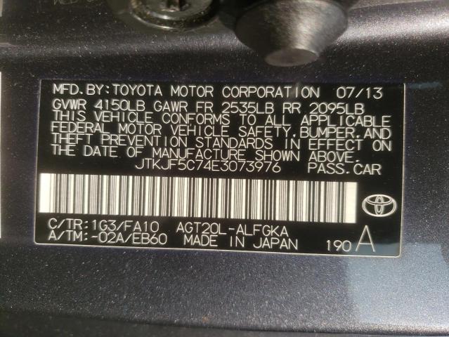 Photo 10 from auction – 2014 TOYOTA SCION TC with VIN JTKJF5C74E3073976