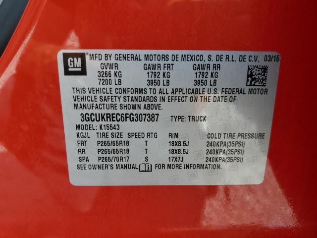 Photo 10 from auction – 2015 CHEVROLET SILVERADO with VIN 3GCUKREC6FG307387