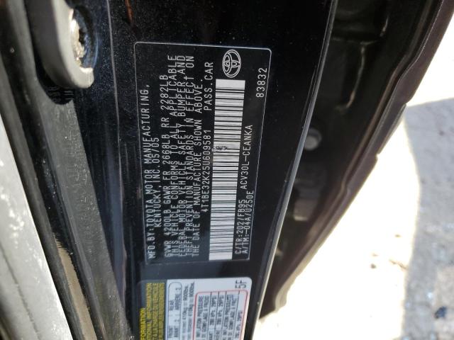 Photo 10 from auction – 2005 TOYOTA CAMRY LE with VIN 4T1BE32K25U609581