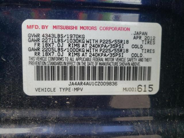 Photo 10 from auction – 2012 MITSUBISHI OUTLANDER with VIN JA4AR4AU1CZ009836