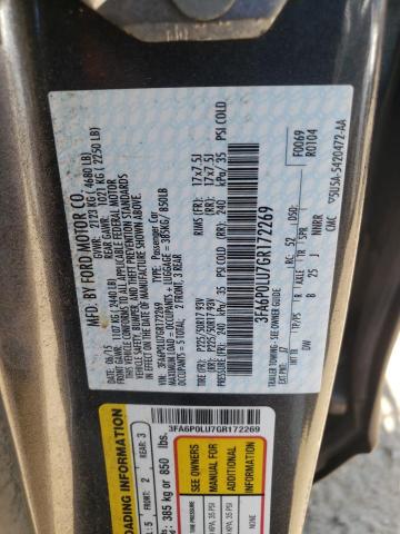 Photo 10 from auction – 2016 FORD FUSION SE with VIN 3FA6P0LU7GR172269