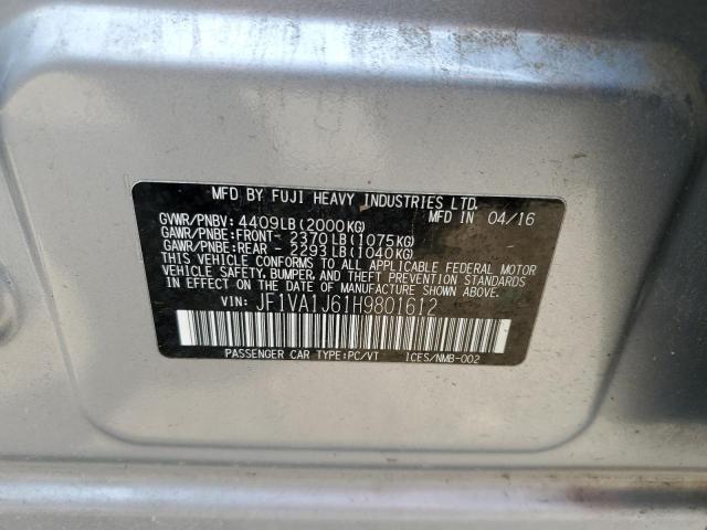 Photo 10 from auction – 2017 SUBARU WRX LIMITE with VIN JF1VA1J61H9801612
