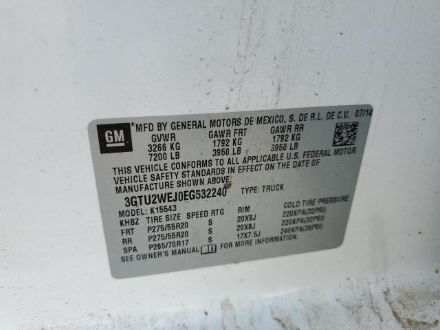 Photo 10 from auction – 2014 GMC SIERRA K15 with VIN 3GTU2WEJ0EG532240