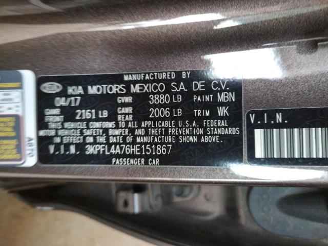 Photo 10 from auction – 2017 KIA FORTE LX with VIN 3KPFL4A76HE151867