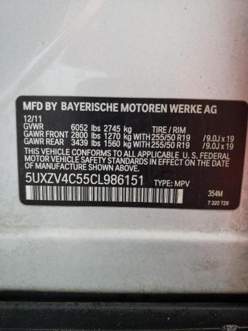 Photo 10 from auction – 2012 BMW X5 XDRIVE3 with VIN 5UXZV4C55CL986151
