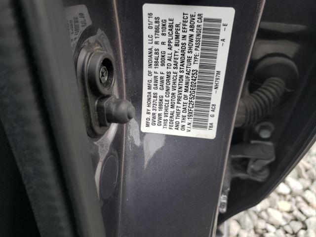 Photo 10 from auction – 2016 HONDA CIVIC LX with VIN 19XFC2F52GE024253