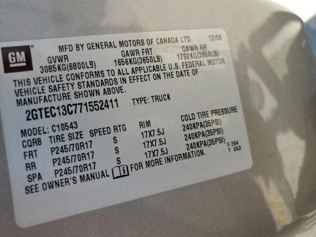 Photo 10 from auction – 2007 GMC NEW SIERRA with VIN 2GTEC13C771552411