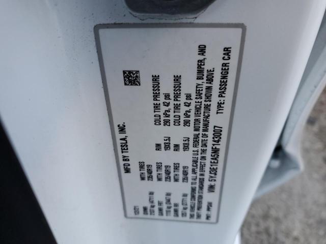 Photo 10 from auction – 2022 TESLA MODEL 3 with VIN 5YJ3E1EA5NF143007