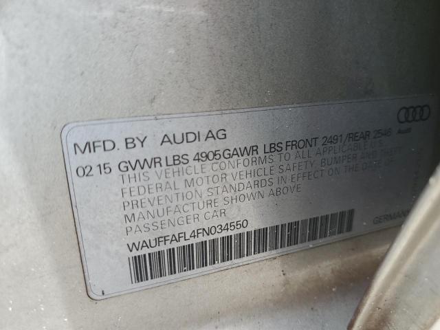 صورة رقم 10 من المزاد - 2015 AUDI A4 PREMIUM مع VIN WAUFFAFL4FN034550