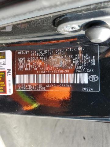Photo 10 from auction – 2009 TOYOTA CAMRY BASE with VIN 4T1BE46KX9U280490