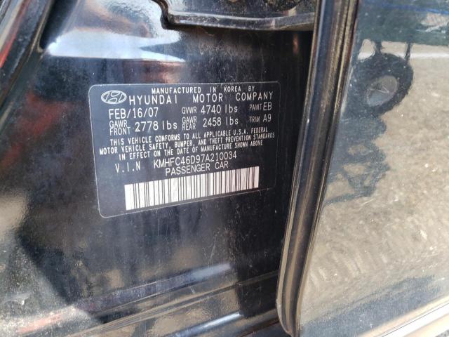 Photo 10 from auction – 2007 HYUNDAI AZERA GLS with VIN KMHFC46D97A210034