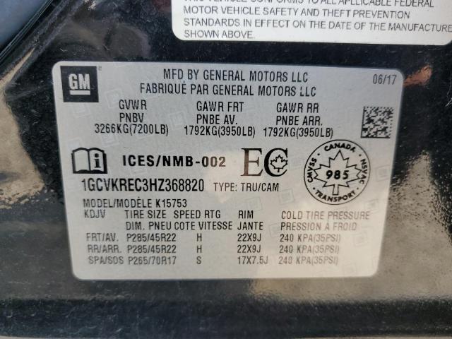 Photo 10 from auction – 2017 CHEVROLET SILVERADO with VIN 1GCVKREC3HZ368820