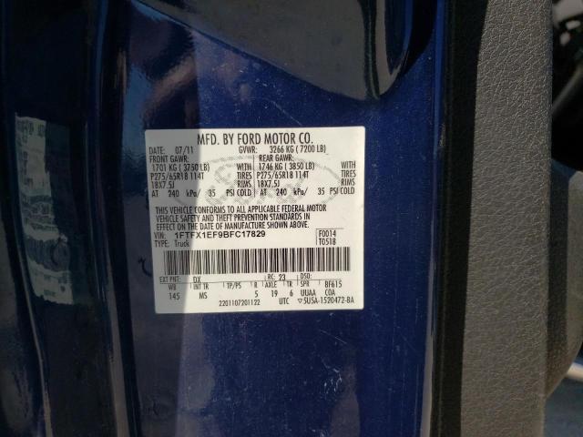 Photo 10 from auction – 2011 FORD F150 SUPER with VIN 1FTFX1EF9BFC17829